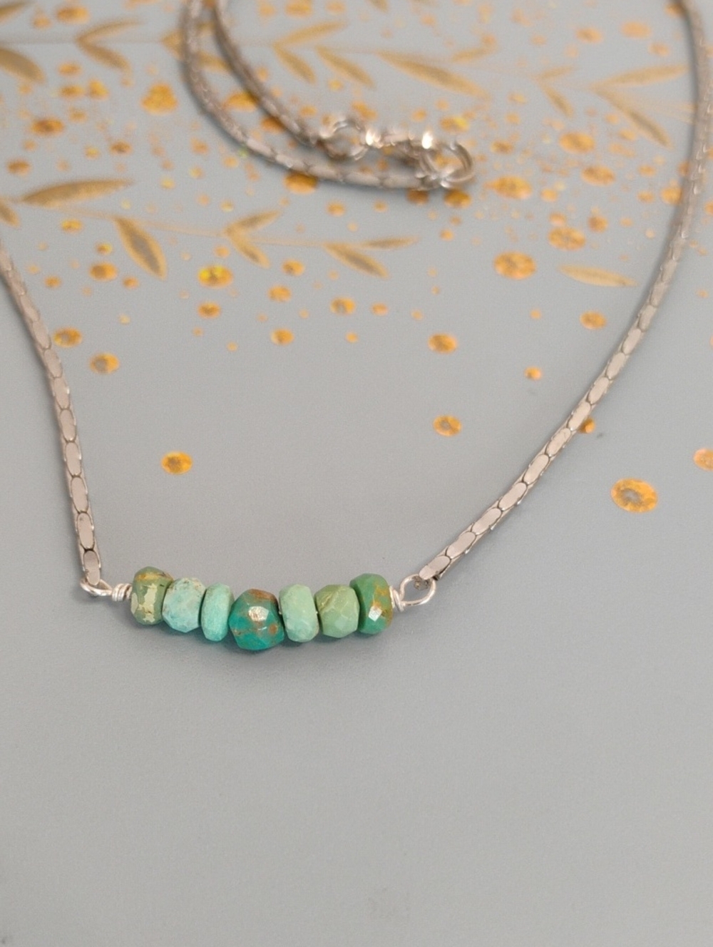 Kingman Turquoise Bar Necklace - Picture 5 of 10